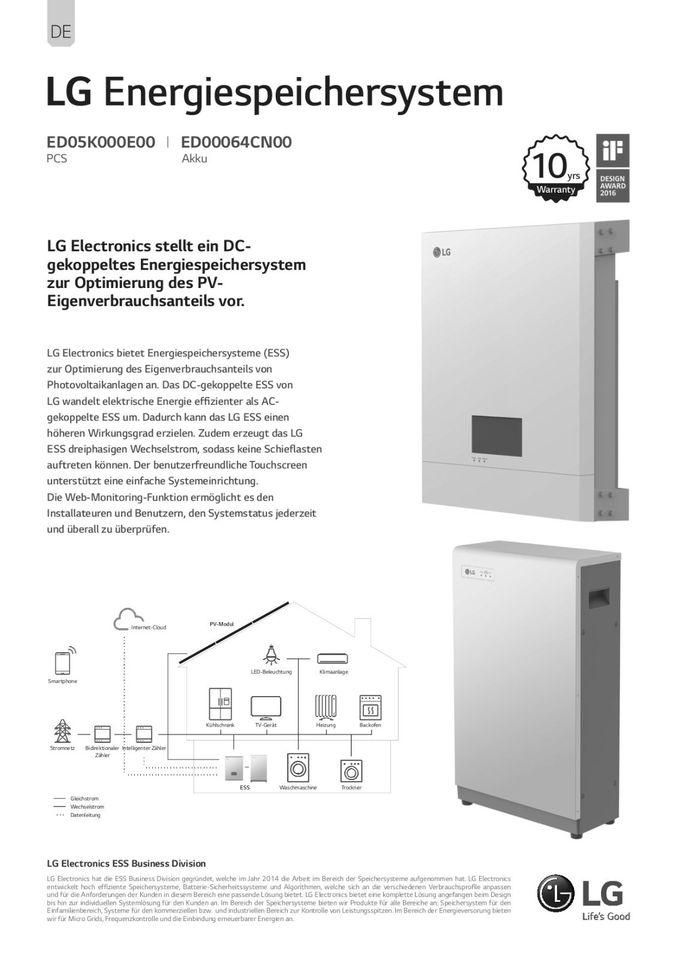 LG ESS - V 1.0 - Home 5 - Wechselrichter & Batteriespeicher in Obermeitingen