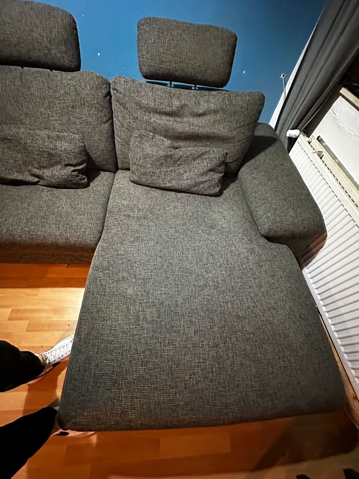hochwertiges Sofa Couch L Form verstellbare Lehnen Ecksofa grau in Bad Salzdetfurth