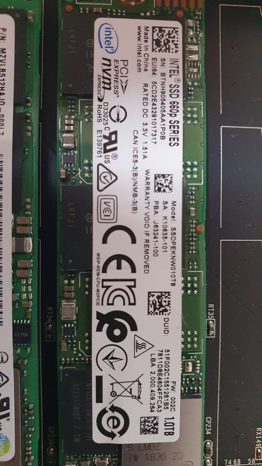 SSD 1.0TB M.2 und SSD 512 GB M.2 in Gelsenkirchen