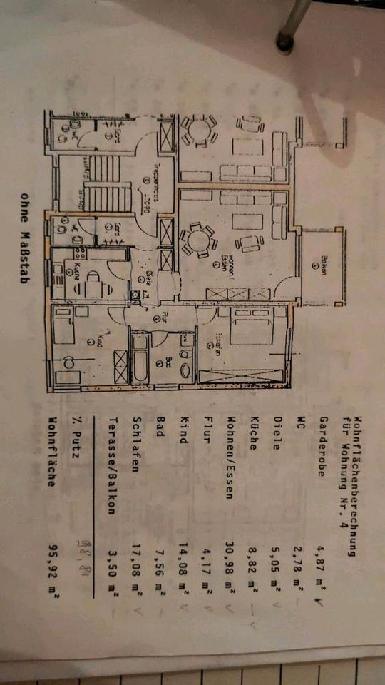 3 Zimmer Wohnung 95.92qm ab 1.1.2024 in Blaufelden zu vermieten in Blaufelden