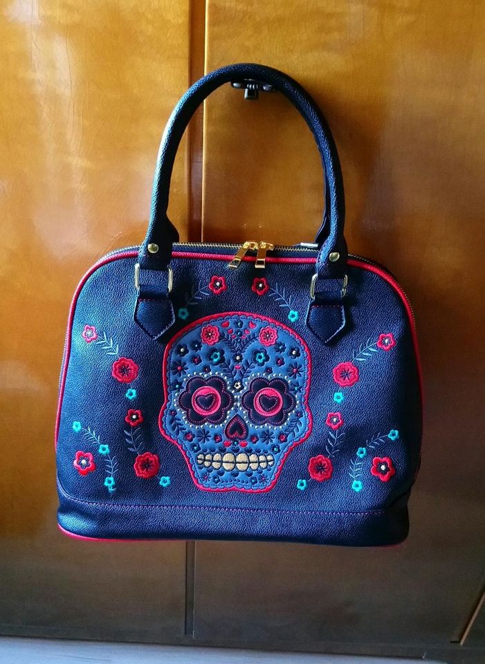 Banned Handtasche Sugar Skull  vintage Rockabilly in Bünde