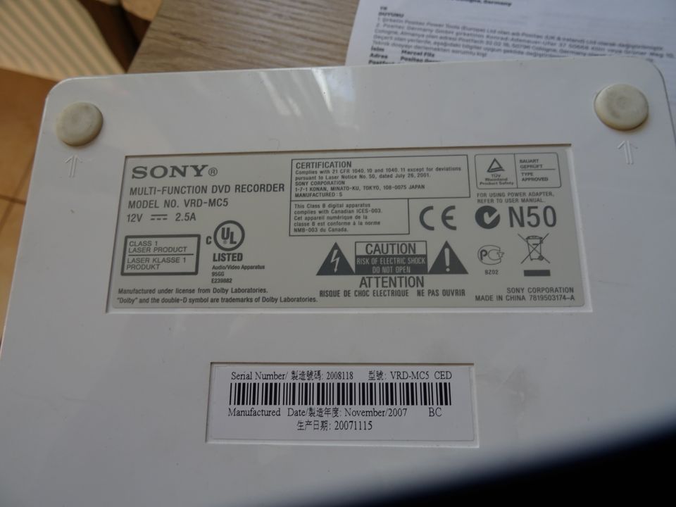 Multifunktions DVD Recorder von Sony in Wacken