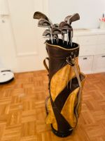 Leder Golf Bag MacGregor braun beige inkl Schlägerset Ping Hamburg-Nord - Hamburg Alsterdorf  Vorschau