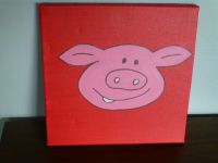 Oelbild Giraffen und Schweinchen -Hobbymaler, ab € 3,00 Nordrhein-Westfalen - Rhede Vorschau