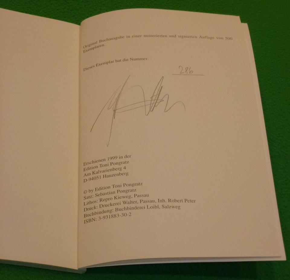 Harald R. Sattler Edition Toni Pongratz Limitiert Signiert in Berlin