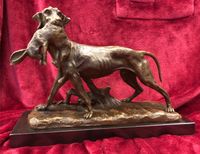 Bronzefigur Jagdhund mit Hase Bronze Skulptur 8,6 kg Münster (Westfalen) - Centrum Vorschau