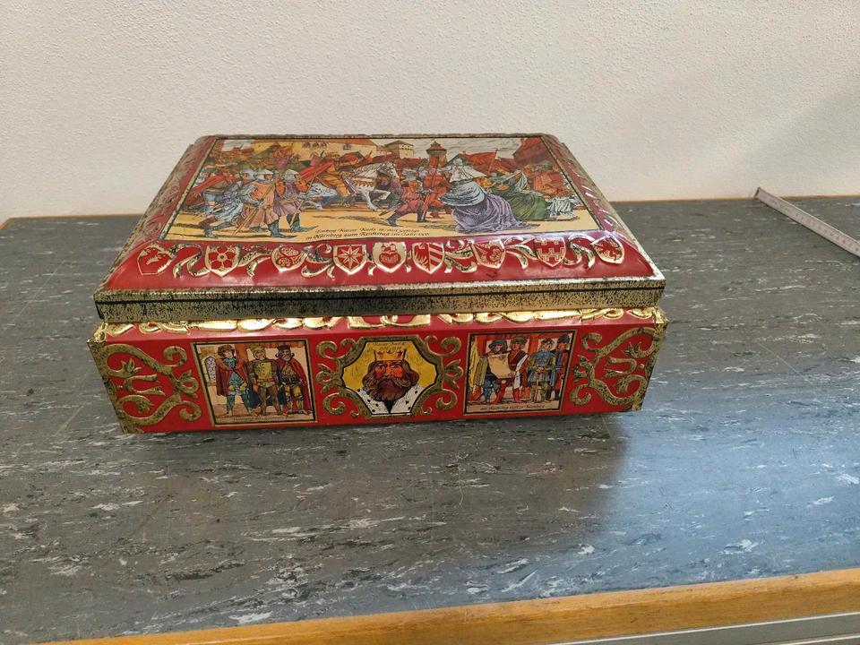 Alte Lebkuchenkiste, Blechkiste, Dachbodenfund, Schmidt Lebkuchen in Pocking