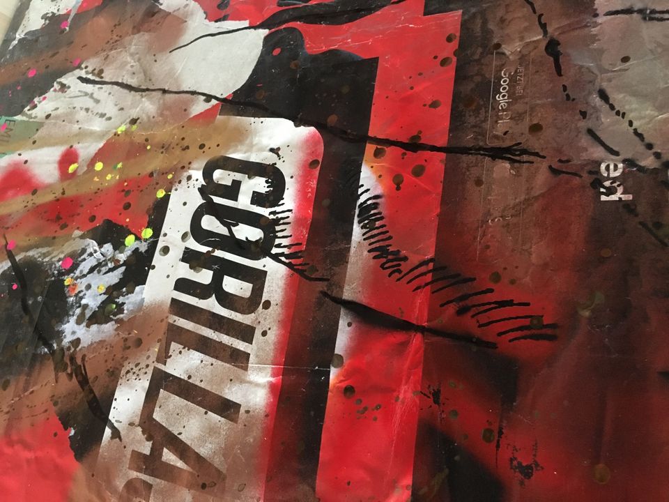 streetart popart bild malerei abstrakt kunstwerk kunst gemälde  F in Berlin