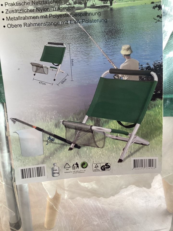 Klappstuhl für Angler original verpackt Anglerstuhl in Großefehn