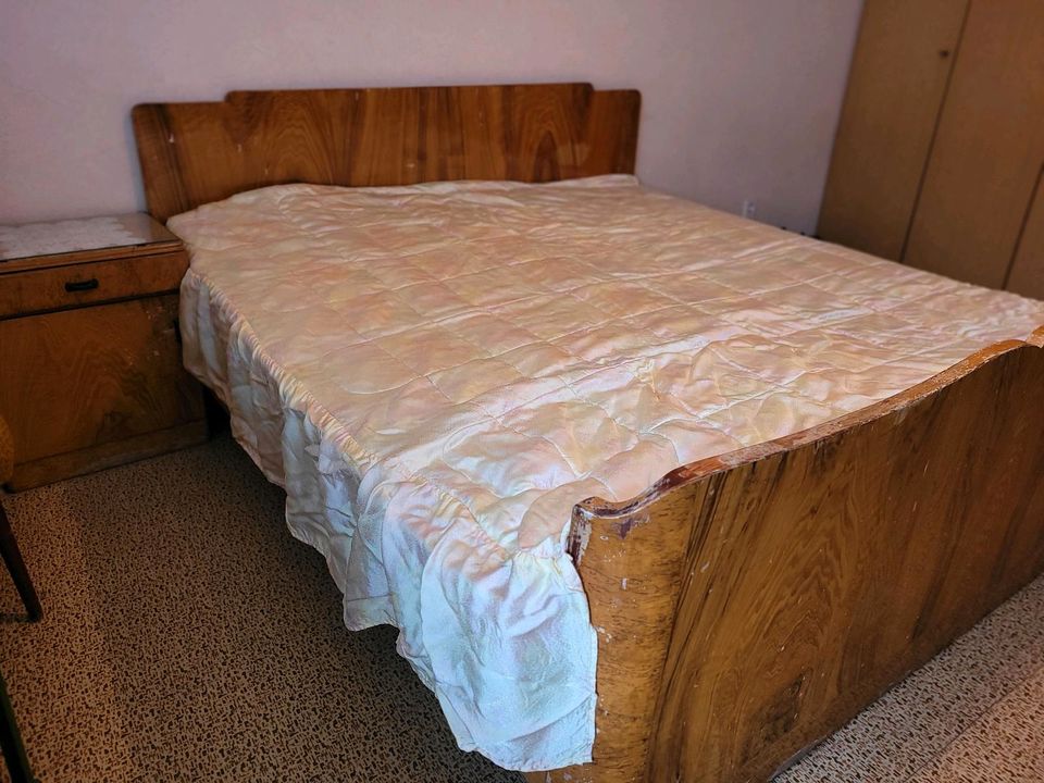 Schlafzimmermöbel komplett 1950/60 aus Haushaltsauflösung in Cavertitz