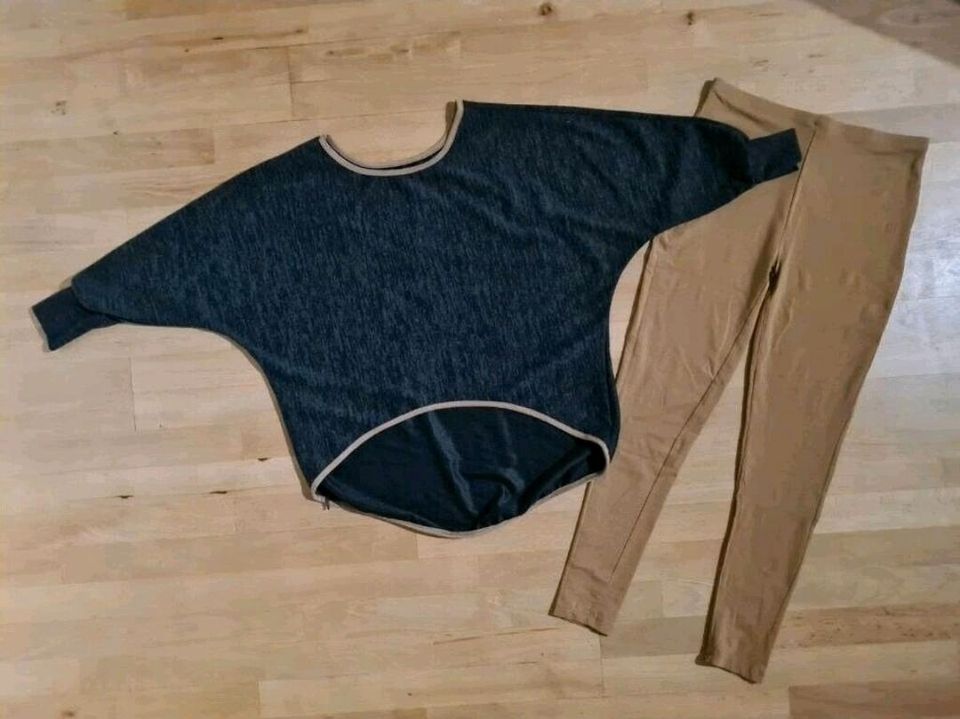 Leggings beige L 40/42 Pullover Fledermausarme neu schwarz in Bergisch Gladbach