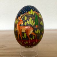 Osterei Ei Lackmalerei Kashmir Künstlerei Antilope Indien 6,5 cm! Nordrhein-Westfalen - Velbert Vorschau