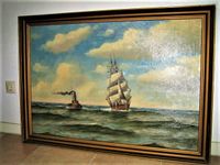 Ölbild Steen Bille ( 1890 - 1953 ) Segelschiff Gemälde Maritim Herzogtum Lauenburg - Talkau Vorschau