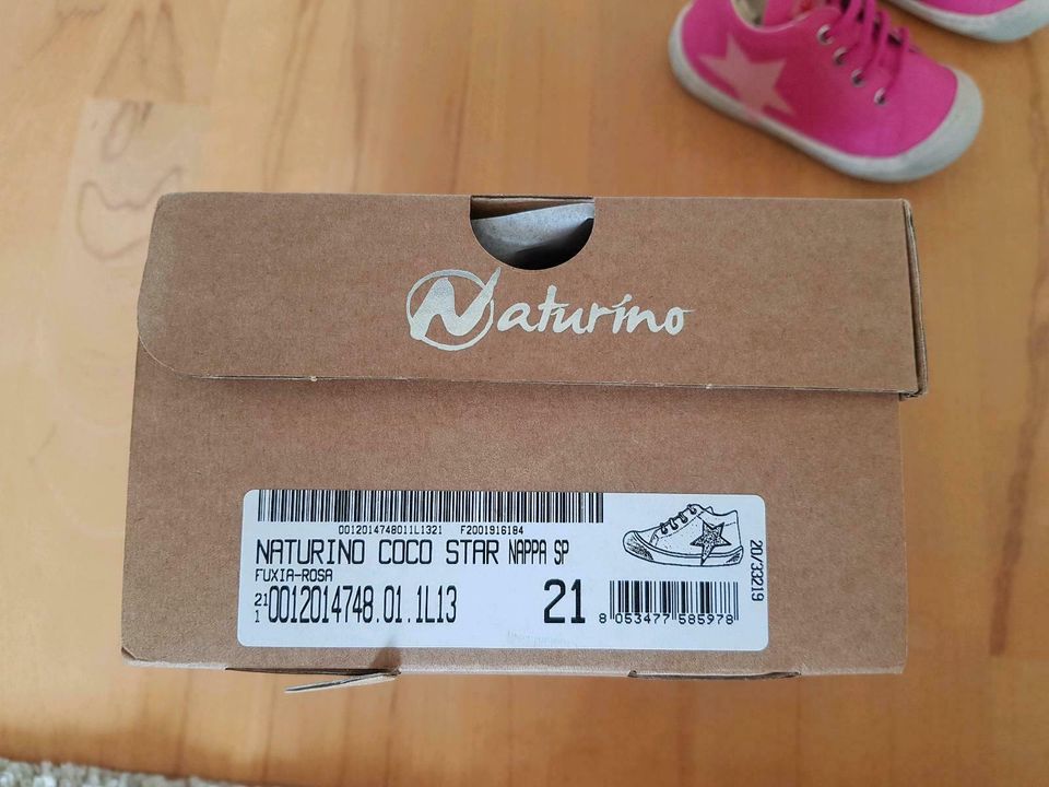 Lauflernschuhe Naturino pink Stern Gr. 21 in Wuppertal