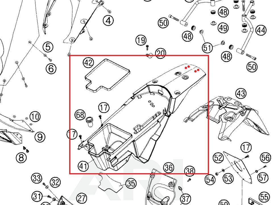 KTM 950 990 LC8 Adventure Heck Kotflügel Rear Fender 60008013000 in Gummersbach