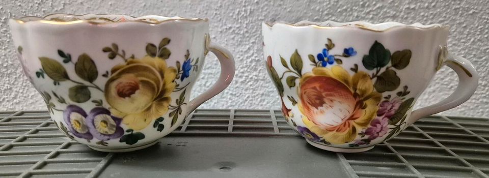 2x MEISSEN PORZELLAN KAFFEETASEN UND UNTERSETZER in Schondorf am Ammersee