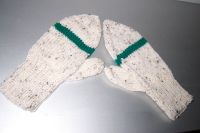 Fäustlinge, Natur meliert/Grün, Handschuhe, Neu, Hand gestrickt Bayern - Traunstein Vorschau