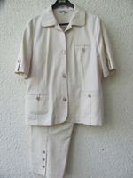 Vintage Anzug Sommer-Kombi 7/8 Hose + Kurz-Blazer Canvas Ecru Baden-Württemberg - Esslingen Vorschau