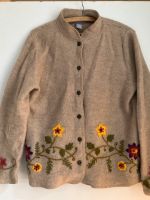 Wolljacke Walkjacke Norweger Stickerei Wolle Blumen S/M Niedersachsen - Stoetze Vorschau