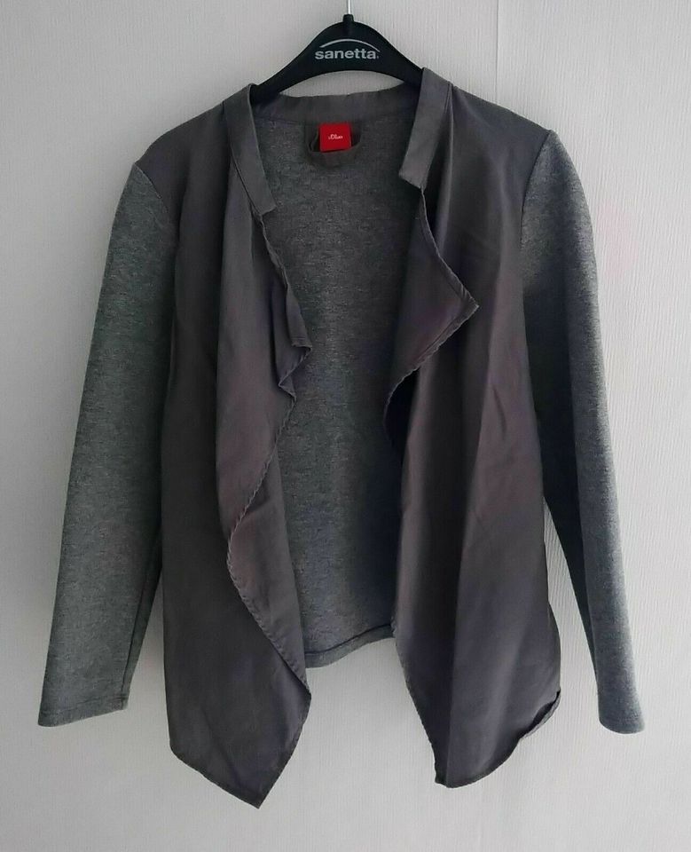 s.oliver, Mädchen, Jacke / Blazer, Grau,  Größe 140 in Nieheim