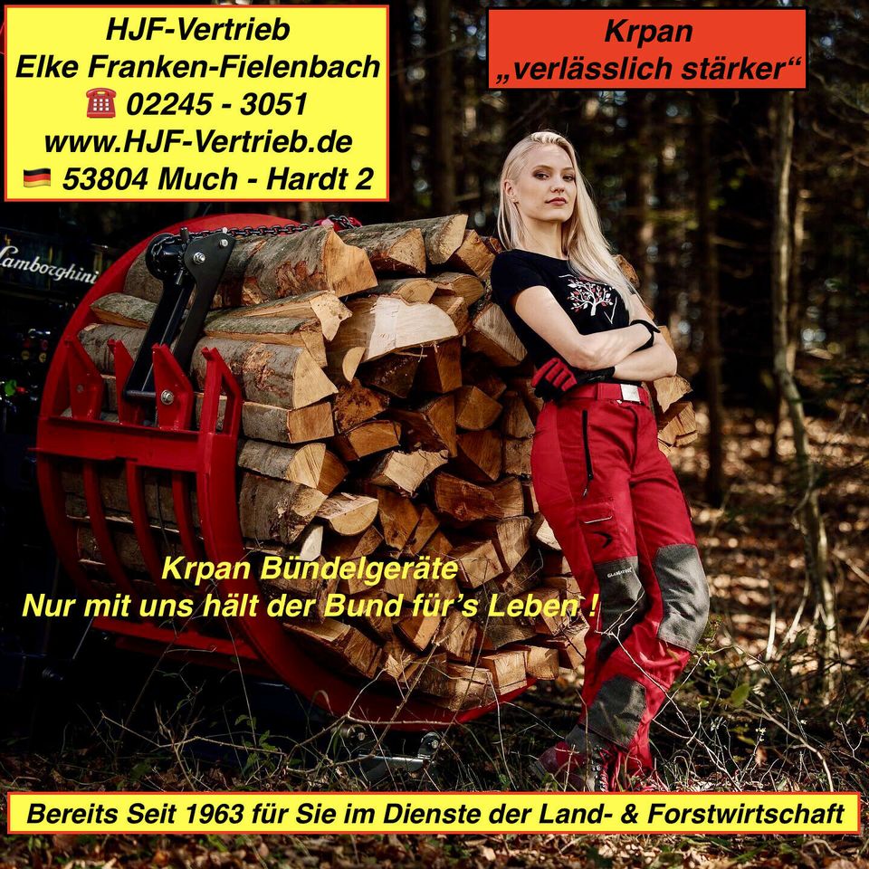 ⚠️ Krpan® PD 1200 H pro plus Brennholz Kaminholz Bündelgerät ⚠️ in Much