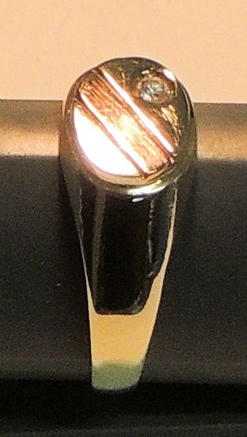 !!! GOLD !!! GOLDRING Ring D 20mm mit kleinem Brilli 585er Gold in Duisburg