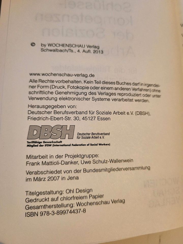 Fachbuch: Schlüsselkompetenzen der Sozialen Arbeit Studium SP Päd in Ebstorf