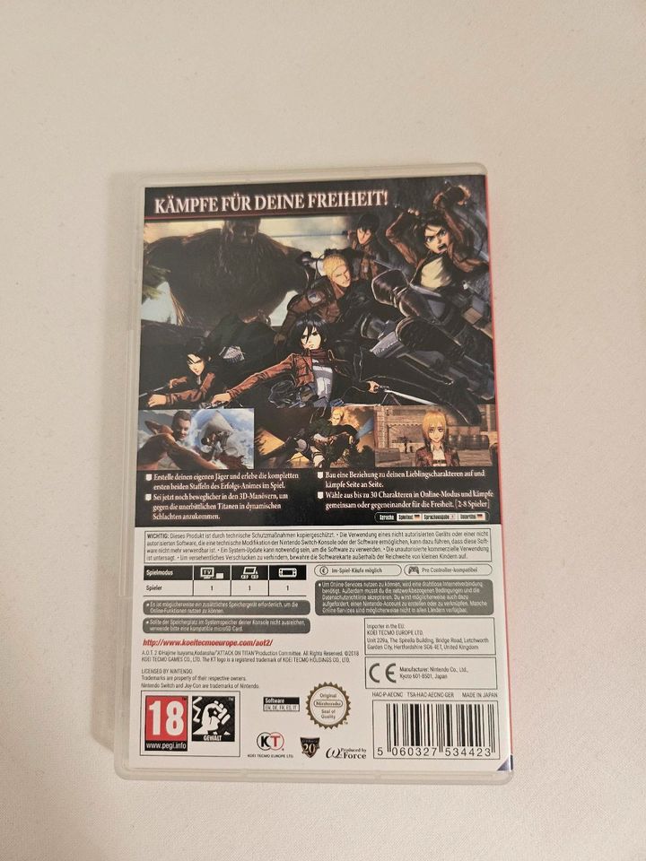 Nintendo Switch A.O.T. 2 Attack on Titan 2 in Magdeburg