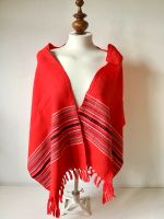 Poncho rot Ethno Design Schal Tuch groß Bayern - Ustersbach Vorschau