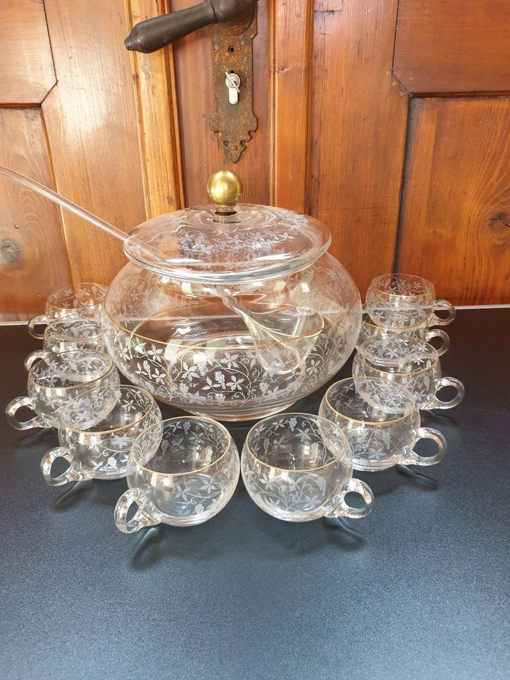 Bowle Set Punsch Vintage Rüdesheimer Rebe in Krefeld