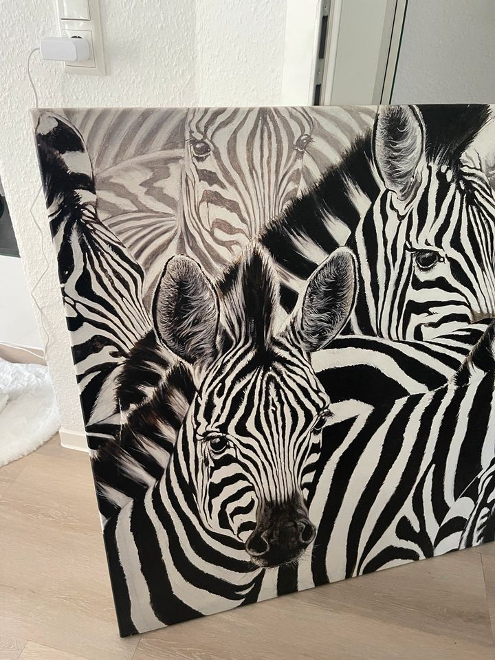 Gemälde , Zebra Bild, Hochwertiges Bild , doppelbild in Aue