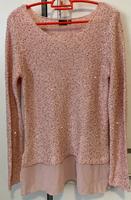 Pailletten Pullover mit Bluseneinsatz Gr. 36/38 Sachsen-Anhalt - Kemberg Vorschau