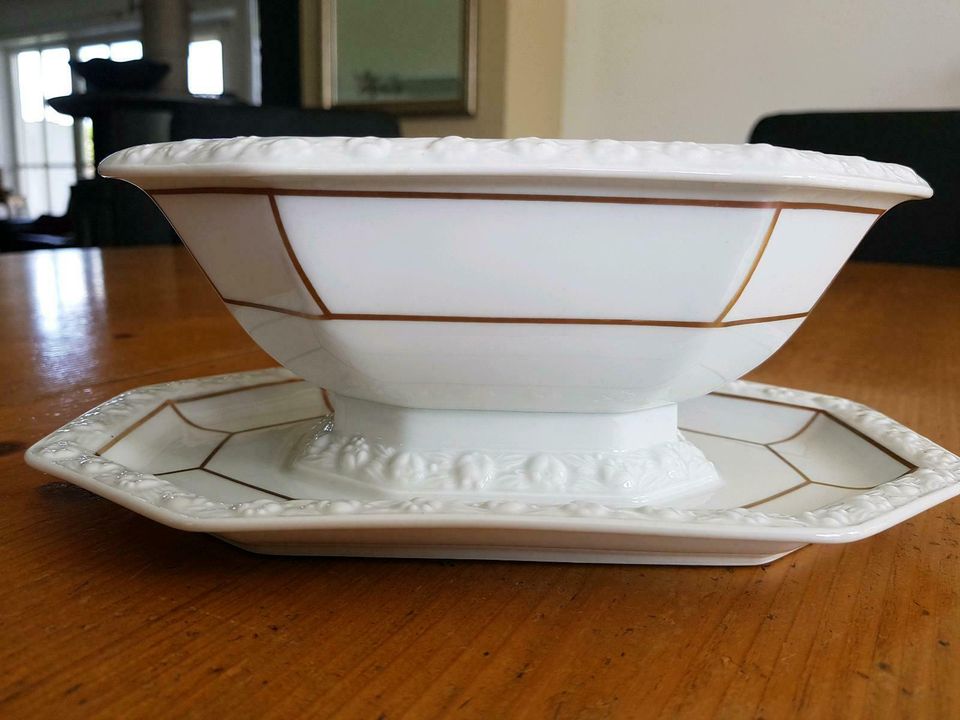 Rosenthal Maria Weiß Sauciere Goldrand 2-fach in Bruchmühlbach-Miesau