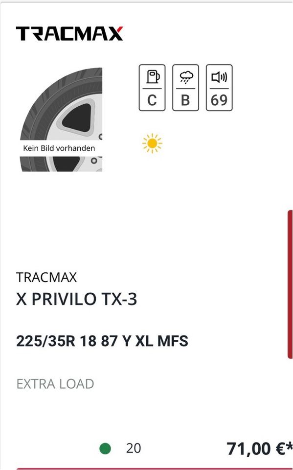 87Y jetzt TL Pfahlhof 18 in Privilo | Baden-Württemberg Reifen - & ist TX-3 Felgen eBay | Kleinanzeigen Sommer, Reifen X 225/35ZR Kleinanzeigen XL