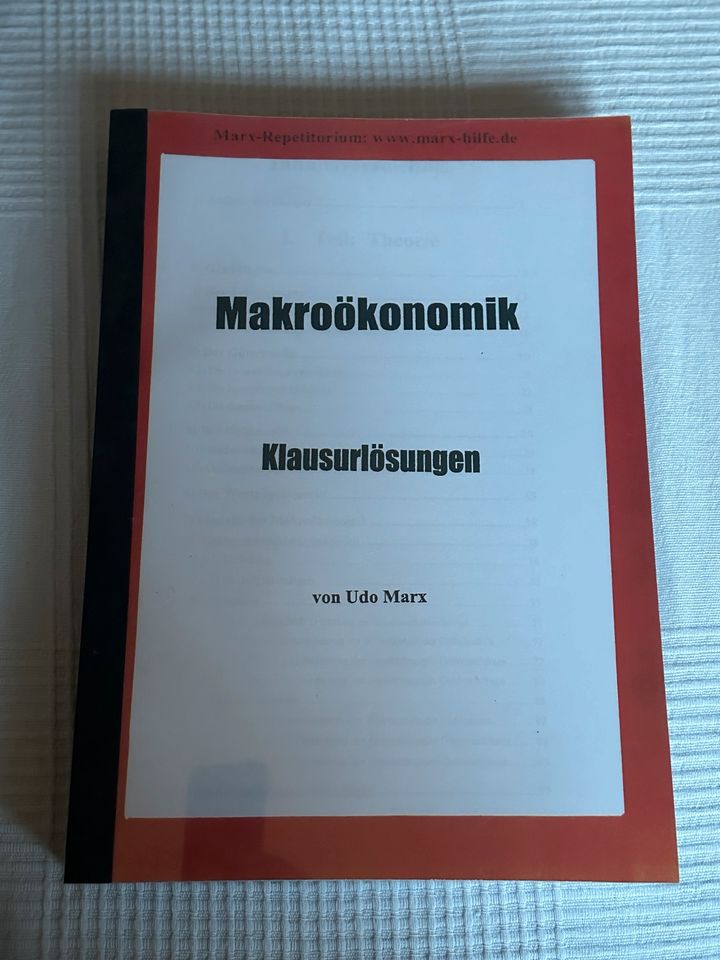 Marx Repetitorium Makroökonomik Klausurlösungen Udo Marx in München