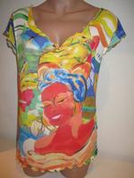 Desigual Gr.XL Damen T-Shirt tropische Inspiration Paul Gauguin Sachsen - Groitzsch Vorschau