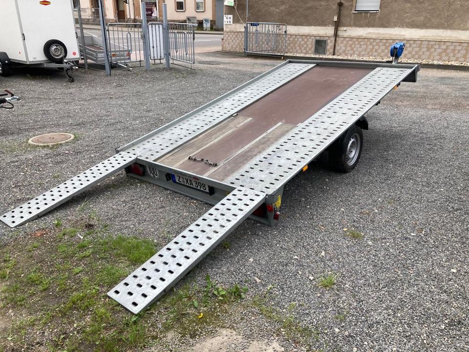 Fahrzeugtransport-Anhänger mieten - Nr.:12 / 3,50x2,00m - 1800kg in Wilkau-Haßlau