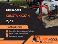 Miete/ Verleih/ Minibagger/ Kubota/ KX27-4 Bayern - Ichenhausen Vorschau