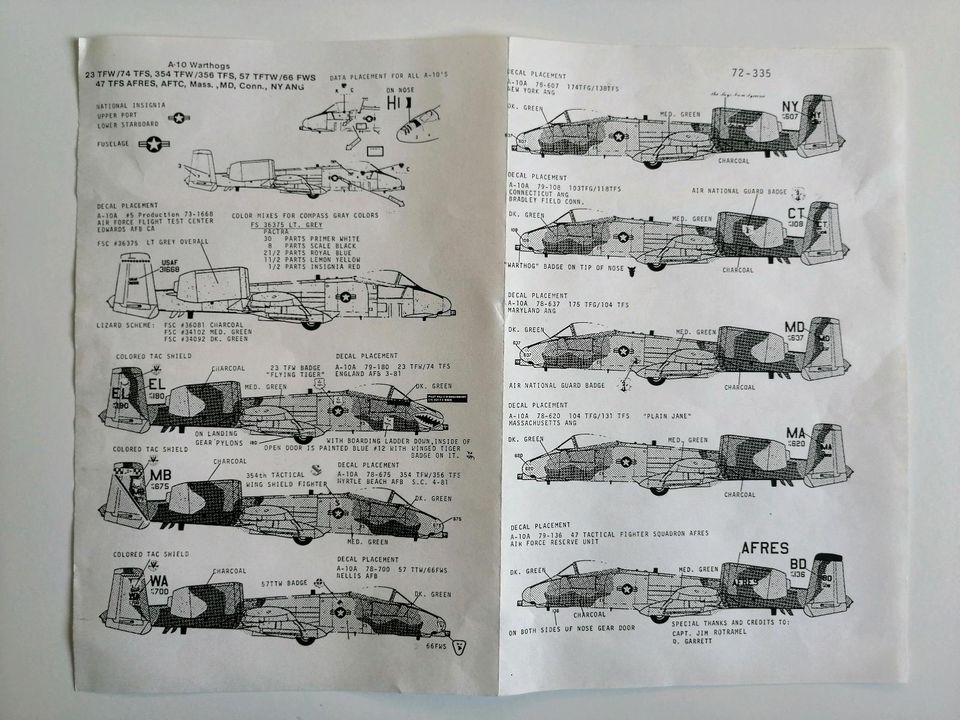 A-10 WARTHOGS 2 Modellflugzeuge 1:72 in Herne