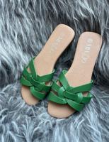 Pantolette grün mia & jo Leder gr 37 Slipper Bayern - Pliening Vorschau