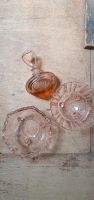 Glas Vintage Schale Parfumflakon Rosé Rosa 50er Schleswig-Holstein - Ammersbek Vorschau