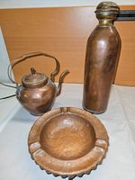 Kupferkanne Kupferflasche Kupferaschenbecher Kupferhandwerk Antik Nordrhein-Westfalen - Südlohn Vorschau