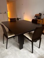 Tisch ausziehbar und vier Stühle mit Leder beige Nordrhein-Westfalen - Sankt Augustin Vorschau