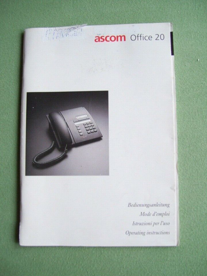 Bedienungsanleitung f. Telefon Ascom Office 20 Gebrauchsanleitung in Berlin