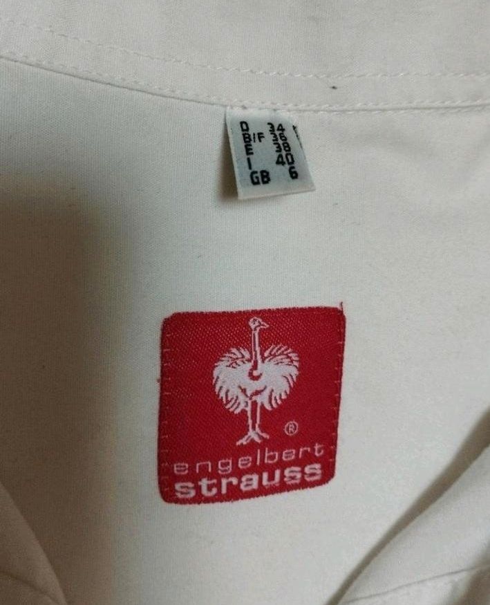 Damen Bluse Hemd Engelbert Strauss Kurzarm weiß Gr 34 XS in Schmelz