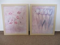 2 Kunstdrucke mit Blumenmotiv  Holzrahmen  Maße (je Bild):45x55cm Nordrhein-Westfalen - Lemgo Vorschau
