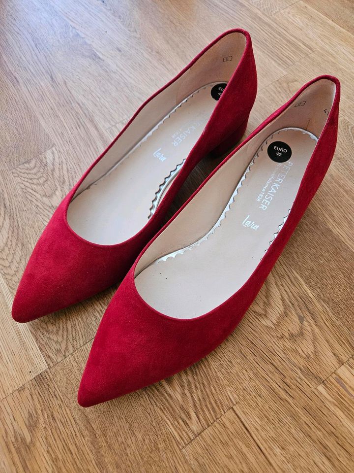 NEU Peter Kaiser Ballerinas Pumps rot 43 Echtleder in Berlin