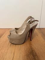 High Heels mit Pleteau - Größe 39 - Beige Düsseldorf - Rath Vorschau