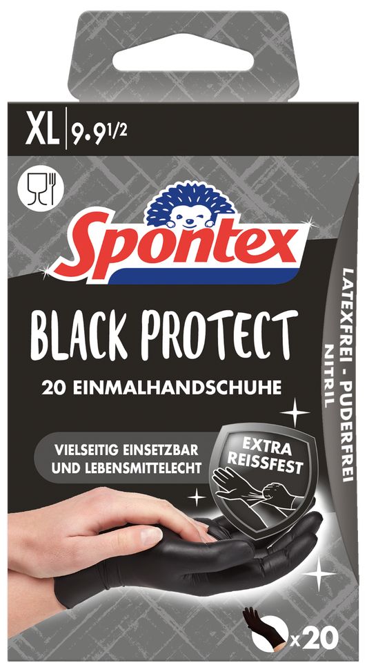 Spontex Einmalhandschuhe Black Protect 20 Stück Gr. M + L + XL in Rottweil