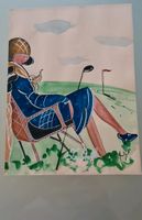 Aquarell "le golf" Bayern - Pullach Vorschau